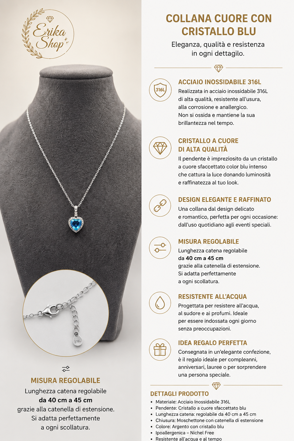 Collana cuore degli Abissi
