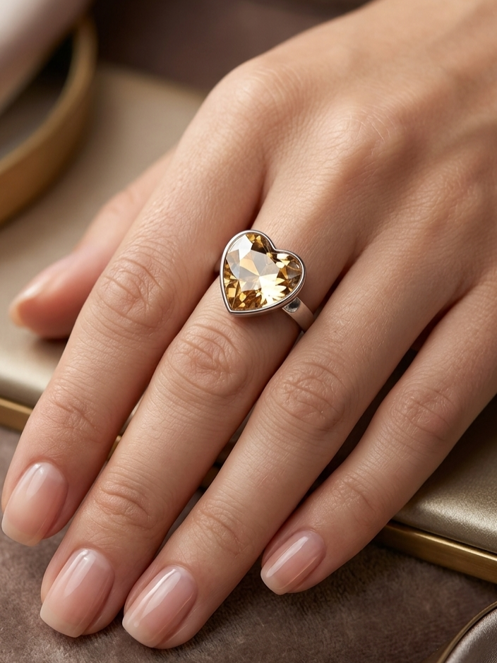 Anello cuore luminoso