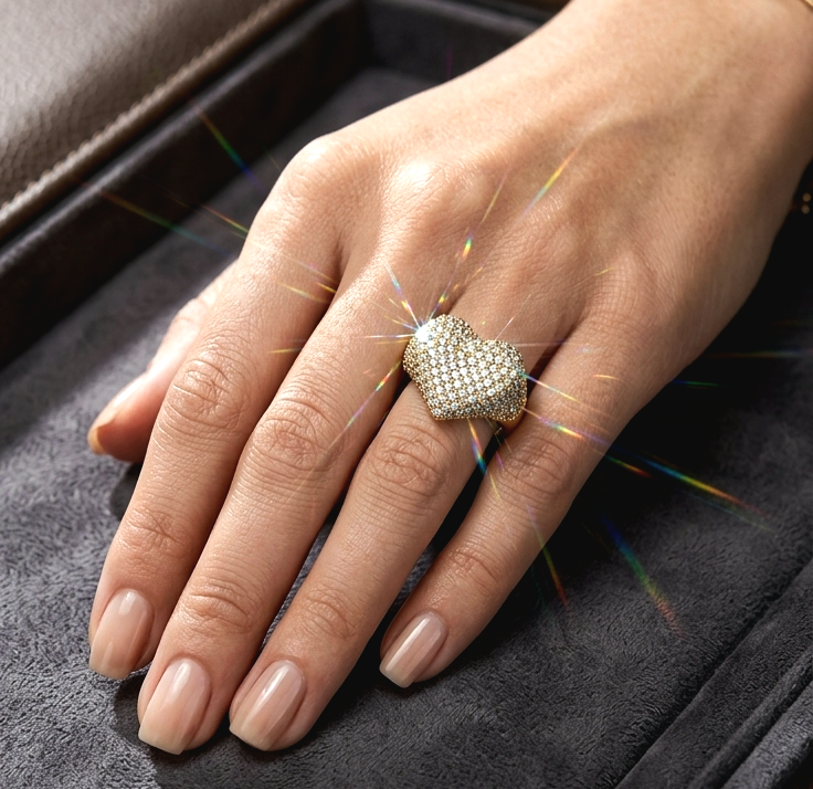Anello Cuore Acciaio 316