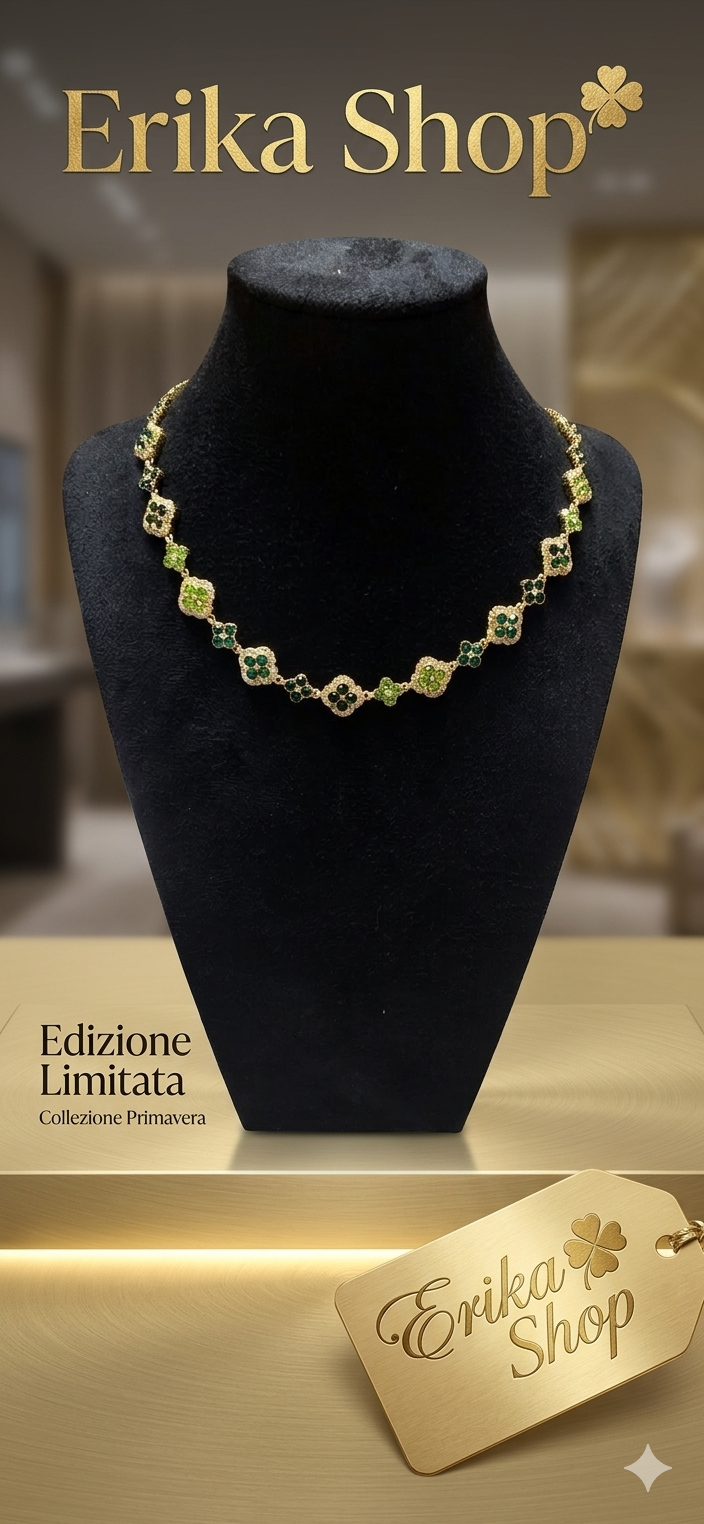 Collana fiori di rubino