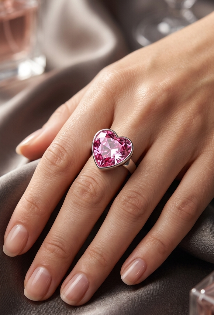 Anello cuore luminoso