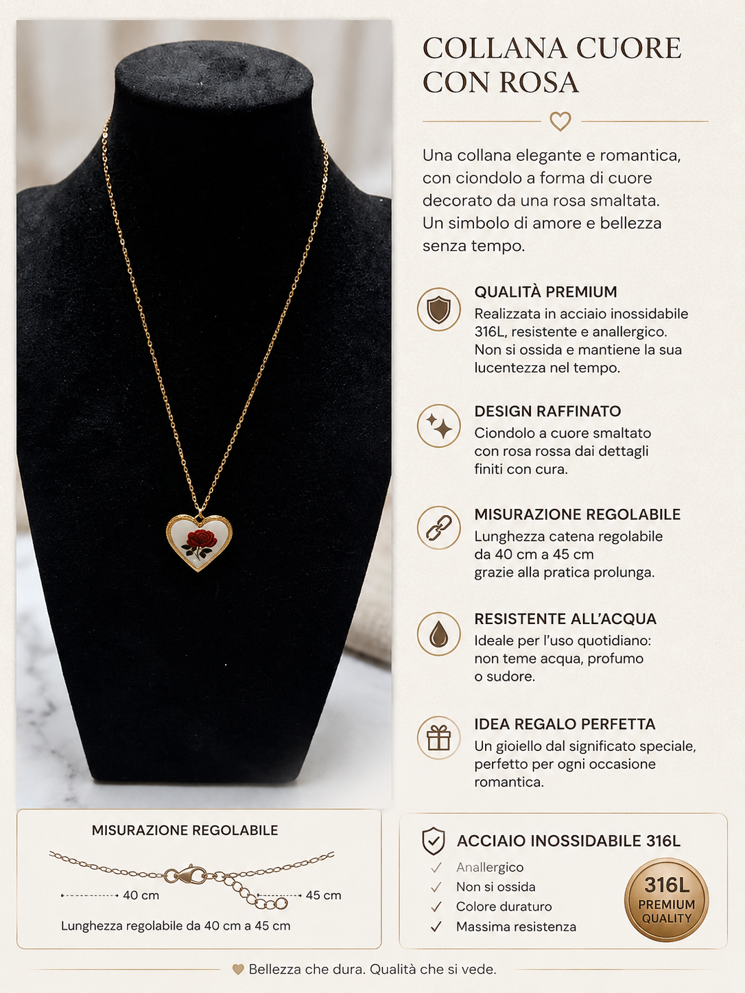 Collana cuore di Fiori