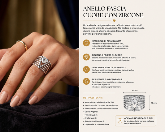 Anello Cuore di fascia
