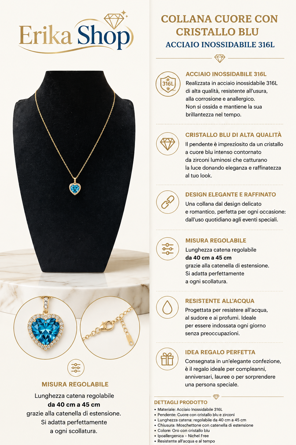 Collana cuore degli Abissi