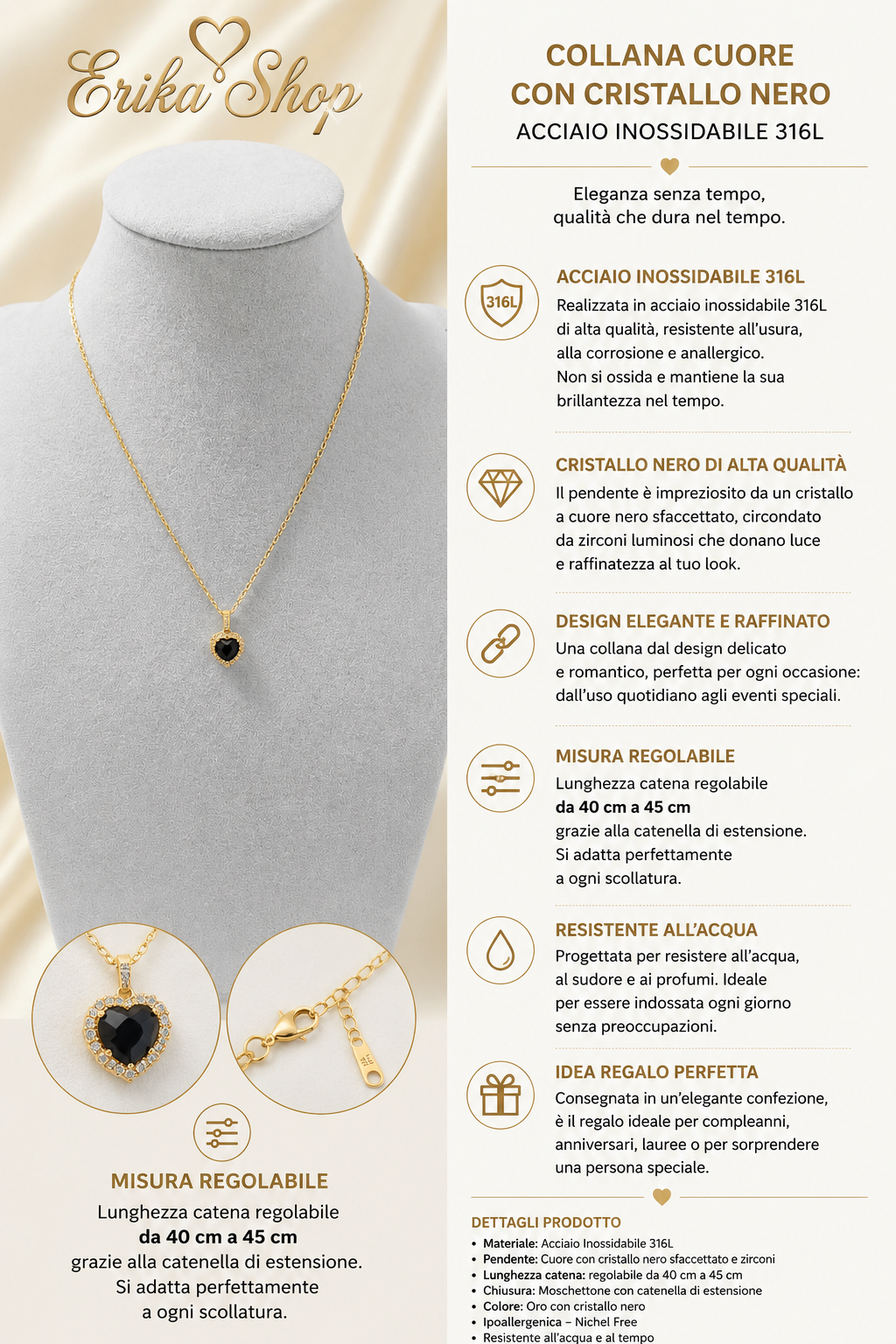 Collana cuore degli Abissi