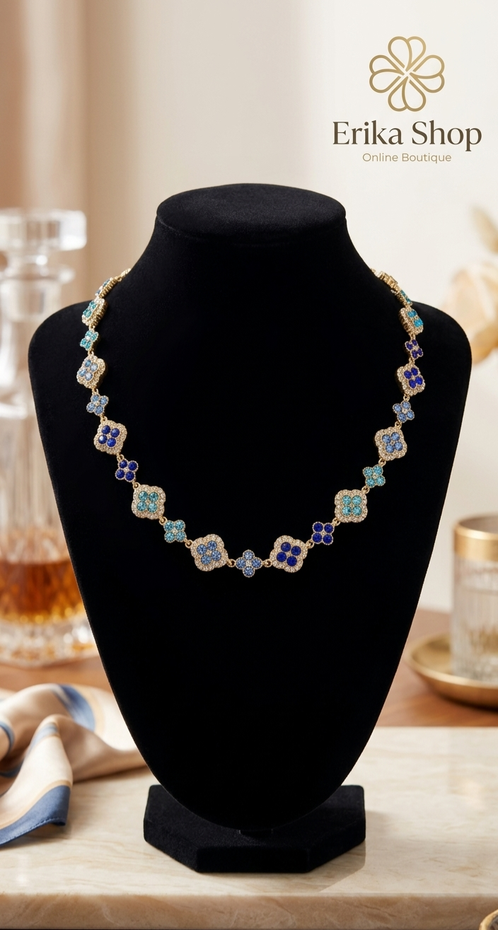 Collana fiori di rubino